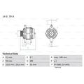 BOSCH Generator Lichtmaschine 70A 14V für Chevrolet Corsa Stufenheck