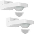 Bewegungsmelder Außen 360 Grad IP65 PIR-Sensor  für Außen & Innen Weiß 2er Set