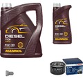BOSCH Ölfilter 6 L MANNOL Diesel TDI 5W-30 für Renault Modus/Grand 1.5 dCi