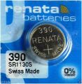 Renata 390 Knopfzelle, Uhrenbatterie, 1,55 V, SR1130SW