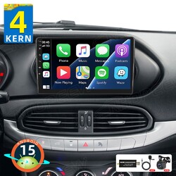 DAB+ Carplay 64GB Android 15 Autoradio GPS Navi DSP für Fiat Tipo Egea 2015-2021