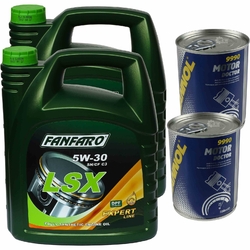 10L Motoröl FANFARO LSX 5W-30 2x MANNOL Motor Doctor ADDITIV