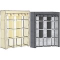 Stoffschrank, Faltschrank, Kleiderschrank mit Kleiderstangen, 8 Ebenen