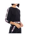 Moschino Damen schwarzes Logo geklebt kurz geschnittenes Sweatshirt Größe L UVP £170