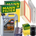 MANN INSPEKTIONSPAKET+5L LIQUI MOLY 5W-30 ÖL passend für AUDI A4 B5 VW 1.6-2.0