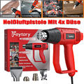 2000 Watt Heißluftpistole Heißluftfön Heißluftgebläse 300°C / 600°C Mit 4x Düse