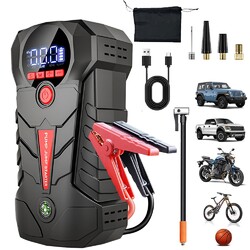 99800mAh 12V Auto Starthilfe Jump Starter Ladegerät Powerbank KFZ Luftkompressor