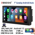 Android 13 Autoradio 7" 2 DIN 2+32G Wireless Carplay Kam GPS Navi USB FM RDS SWC