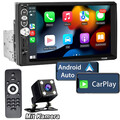 1 DIN Autoradio CarPlay Android Auto Mit 7 Zoll IPS Bldschirm Bluetooth AUX FM