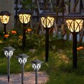 6x LED Solarleuchte Garten Beleuchtung Solarlicht Lampe Gartenleuchte Leuchte