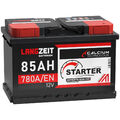 Autobatterie LANGZEIT 12V 85Ah Starter Batterie Auto ersetzt 80Ah