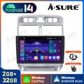 DAB+ 2G+32G Android 14 Autoradio Für Peugeot 307 CC 2002-2013 Carplay Navi GPS