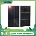 100W Monokristallin Solarmodul Photovoltaik Mono Solarpanel 100 Watt 12V/24V