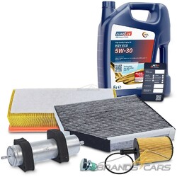 ATEC INSPEKTIONSPAKET FILTERSATZB+5L EUROLUB 5W-30 FÜR AUDI A4 8K B8 2.0 TDI# 4x FILTER+SCHRAUBE+5L EUROLUB WIV ECO SAE 5W/30 #