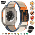 Nylon Loop Armband Für Apple Watch Series 10 9 8 7 6 5 4 3 SE Ultra2 44/45/49mm