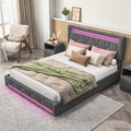 Polsterbett Doppelbett 140x200 cm mit Stauraum, mit LED,4 Schubladen,Jugendbett