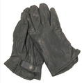 Original Bundeswehr Lederhandschuh, BW Handschuhe, Winter gefüttert grau, Leder