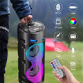 2000W BLUETOOTH LAUTSPRECHER SUBWOOFER RGB PARTY LAUTSPRECHER KARAOKE MIKROFON