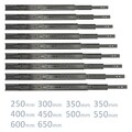 8X Schubladenschienen Selbsteinzug Schubladenschiene Stahl 45mm 250 bis 650 mm