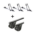 3x Fahrradträger SAGITTAR+Dachträger VDP Stahl für für Fiat Stilo 3-5Tür 01-07