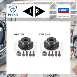 2x ORIGINAL® Skf VKBA 7148 Radlagersatz Vorne, Hinten passend für Jeep Compass