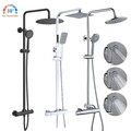 Duschsystem mit Thermostat Duscharmatur Regendusche Duschset Duschsäule Dusche