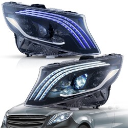 VLAND LED Scheinwerfer für Mercedez Benz Metris Vito W447 2016-2023 Gelb Blinker