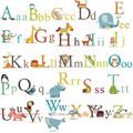XL Tier Alphabet Buchstaben A-Z Wandaufkleber Kunst Aufkleber Pädagogisch Kinder Lernen