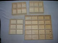4 Holzboxen mit Fächern 3x6 1x20 Aufbewahrung Kleinteilsammler Holz Sortier Box