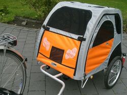 Petego Comfort Wagon L gefederter Aluminium Fahrradanhänger für Hunde