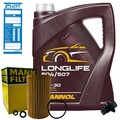 MANN Ölfilter 1.6 2.0 TDI + 5L Mannol Longlife Motoröl 5W-30 für VW 504 507.00