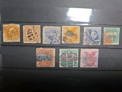 USA Briefmarken SCOTT 112-121  ( o.118), 1869, 121 signiert, Top