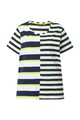 Ulla Popken Damen große Größen T Shirt Streifenmix Relaxed Rundhals