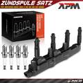 1x Zündspule + 4x Zündkerze für Renault Clio Kangoo Thalia Dacia Logan 1.2L
