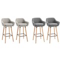HOMCOM 2er-Set Barhocker, Barstuhl, Bistrohocker, Küchenhocker mit Sitzkissen