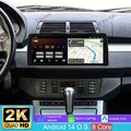 12.3"4+64G Android 14 Autoradio 2K Apple Carplay Navi BT für BMW 5er E39 X5 E53