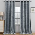 Gardinen Samt 2er Set 140×280cm Thermovorhang Kälteschutz Mit Ösen Vorhang Bl...