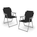 Camping Klappstuhl schwarz bis 120 kg - 2er Set - Garten Festival Strand Stuhl