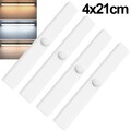4x 21cm LED Unterbauleuchte Dimmbar Mit Bewegungsmelder Küche Nachtlampe USB DE