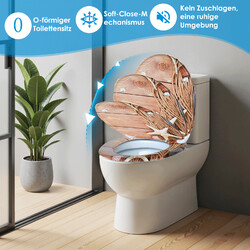 Toilettensitz Toilettendeckel WC Sitz Klodeckel Absenkautomatik Klobrille Sainos