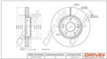 2x Dr!ve+ Bremsscheibe DP1010.11.0460 für HYUNDAI KIA