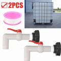 2X IBC Adapter Kugelhahn 1 Zoll Auslaufhahn für Regenwasser Container Wassertank