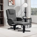 HOMCOM Relaxsessel mit Hocker, drehbarer Fernsehsessel mit Wippfunktion
