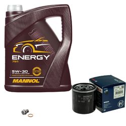 BOSCH Ölfilter 5 L MANNOL 5W-30 Energy für Chevrolet Spark 1.0 1.2 Aveo