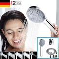 Duschkopf Handbrause mit Strahlfunktionen und Massagefunktion mit 1.5m Schlauch
