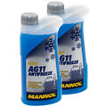 Kühlerfrostschutz MANNOL G11 AG11 Antifreeze 2x 1 Liter Fertiggemisch -40°C blau