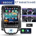 DAB+ Android 14 Apple Carplay Autoradio 4+64GB GPS Für Opel Astra J Buick Verano