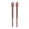 Hama USB-C - USB-C Kabel "Fabriq" 2,0 m Safari Red, Ladekabel, Rot
