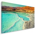 Leinwand Bild CANVAS WANDBILD Kunstdruck XXL Meer Strand Felsen Palmen Sonne 658