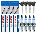 4x DELPHI Zündspule +4x BOSCH Zündkerze Doppel Iridium für Ford S-Max WA6